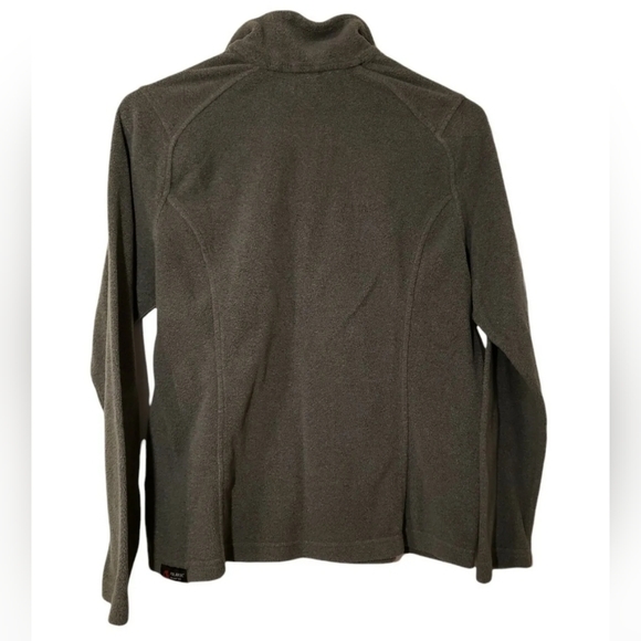 ♥️LANDS END WOMEN'S FLEECE 1/4 ZIP PULL OVER JACKET POLARTEC GRAY SIZE SMALL 6-8 - Picture 2 of 9